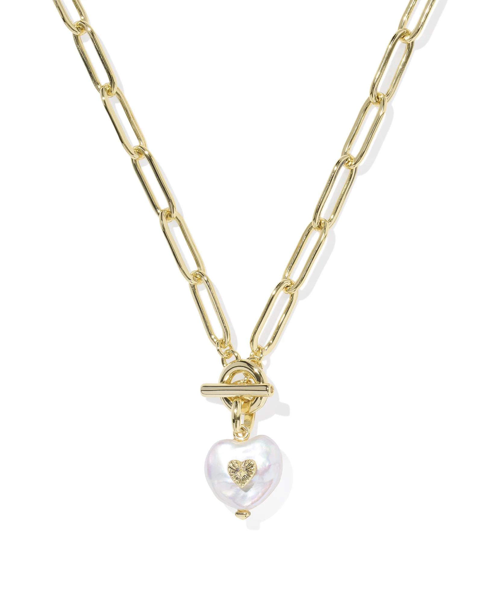 Sasha Heart Gold Link and Chain Necklace - 1