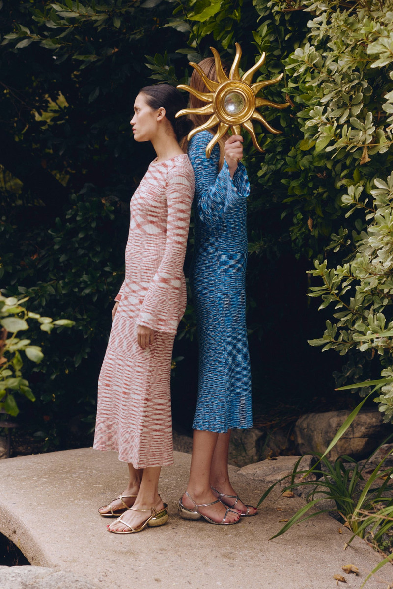 Axon Knit Dress in Rust/Rice Flour Multi 4