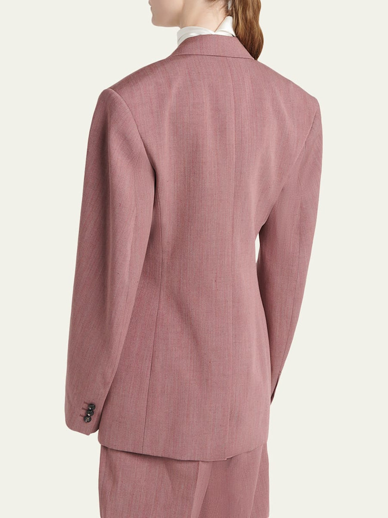 Oversized Wool-Linen Single-Breasted Jacket 3