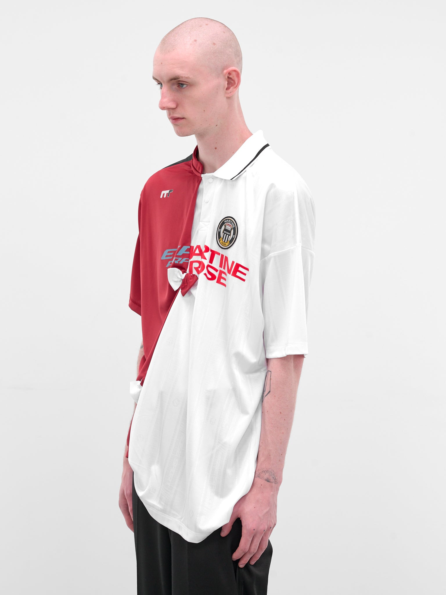 White Reconstructed Football Jersey - 2