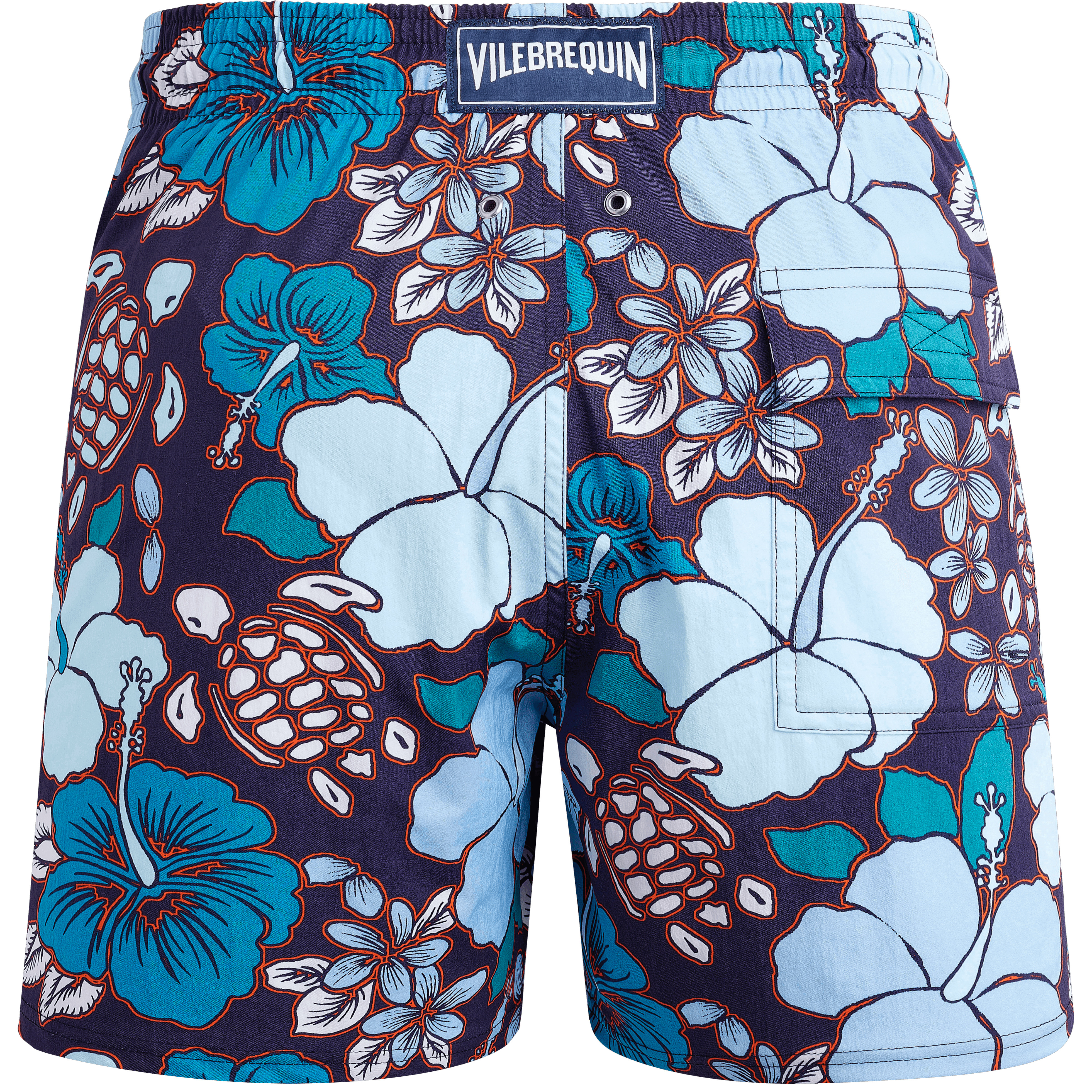 Men Stretch Swim Shorts Tropical Turtles - 2