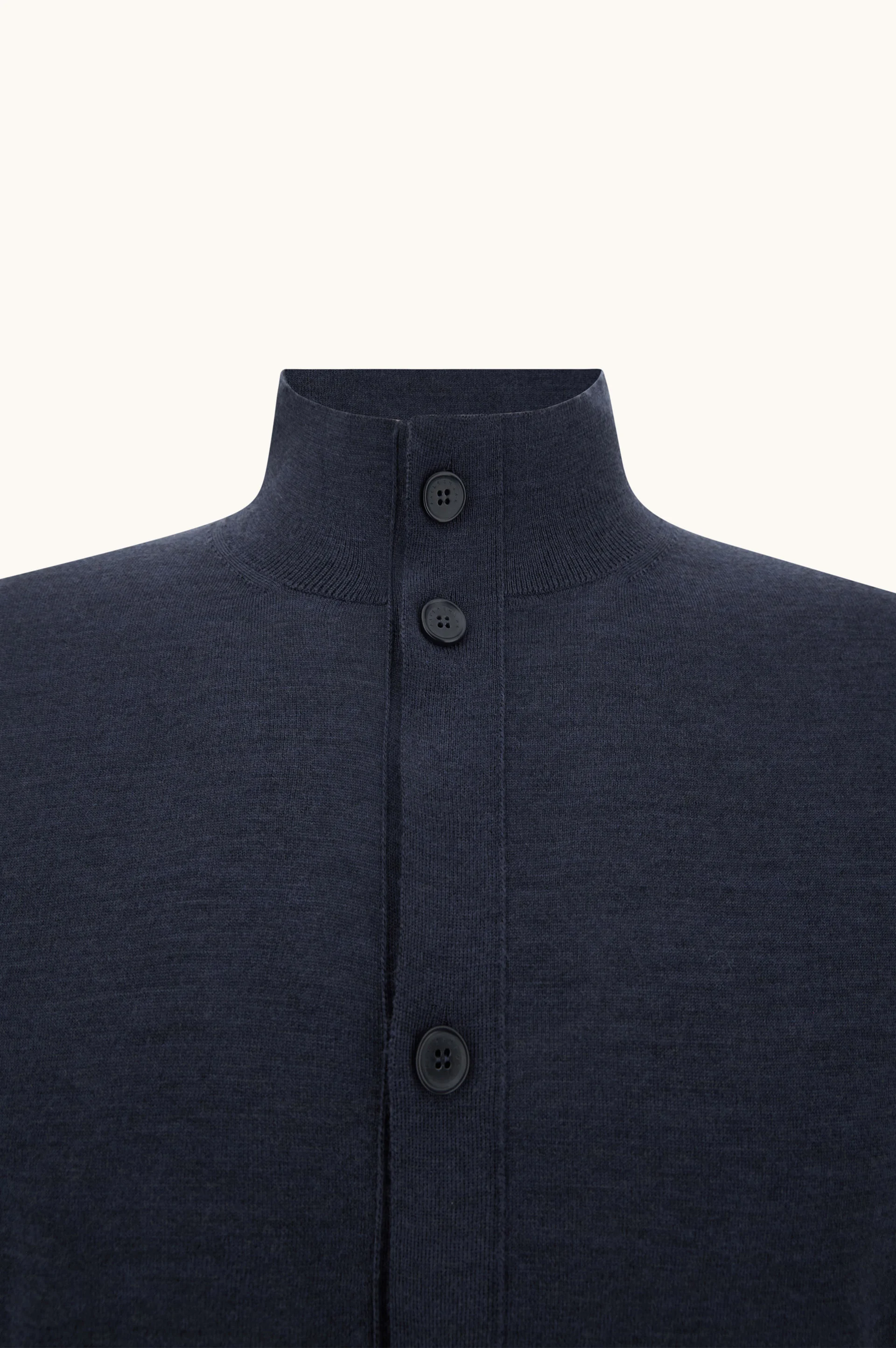 CARDIGAN IN 140'S SUPERFINE MERINO WOOL - 1