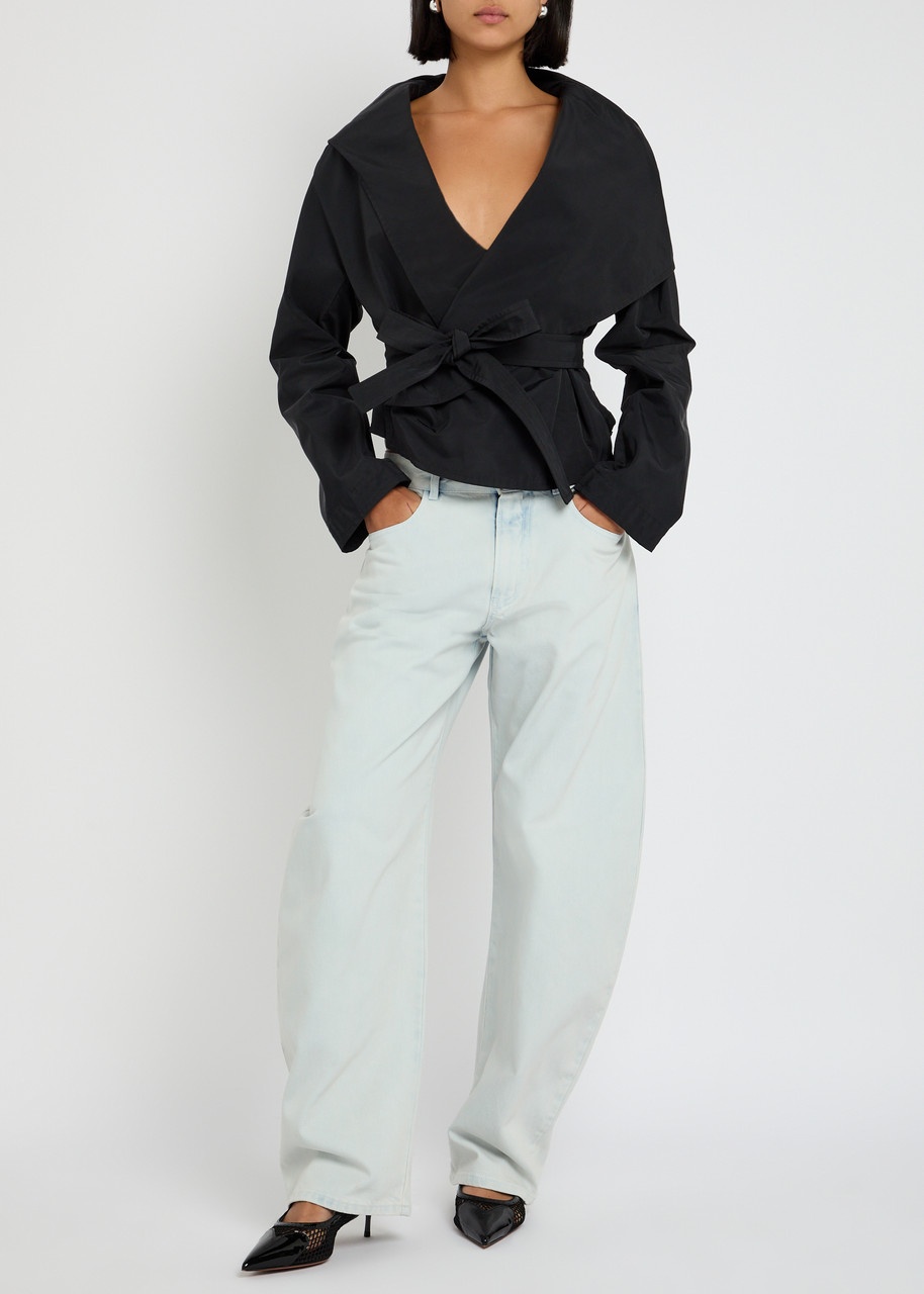 Alaïa Low Round Barrel-leg Jeans - 4