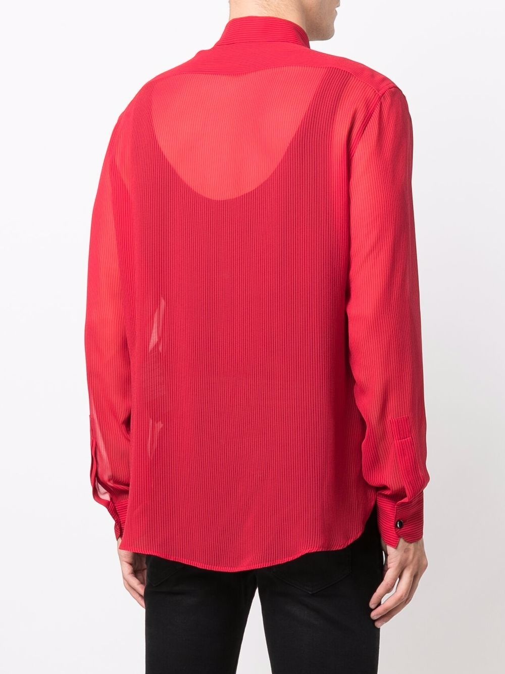 sheer long-sleeve shirt - 4