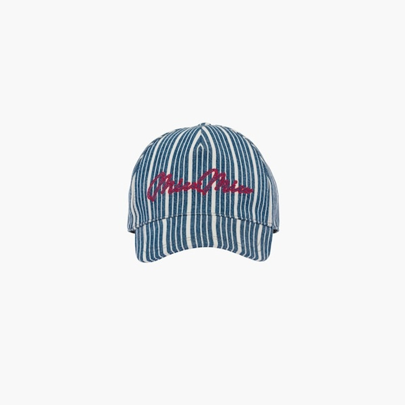 Printed denim baseball cap 3