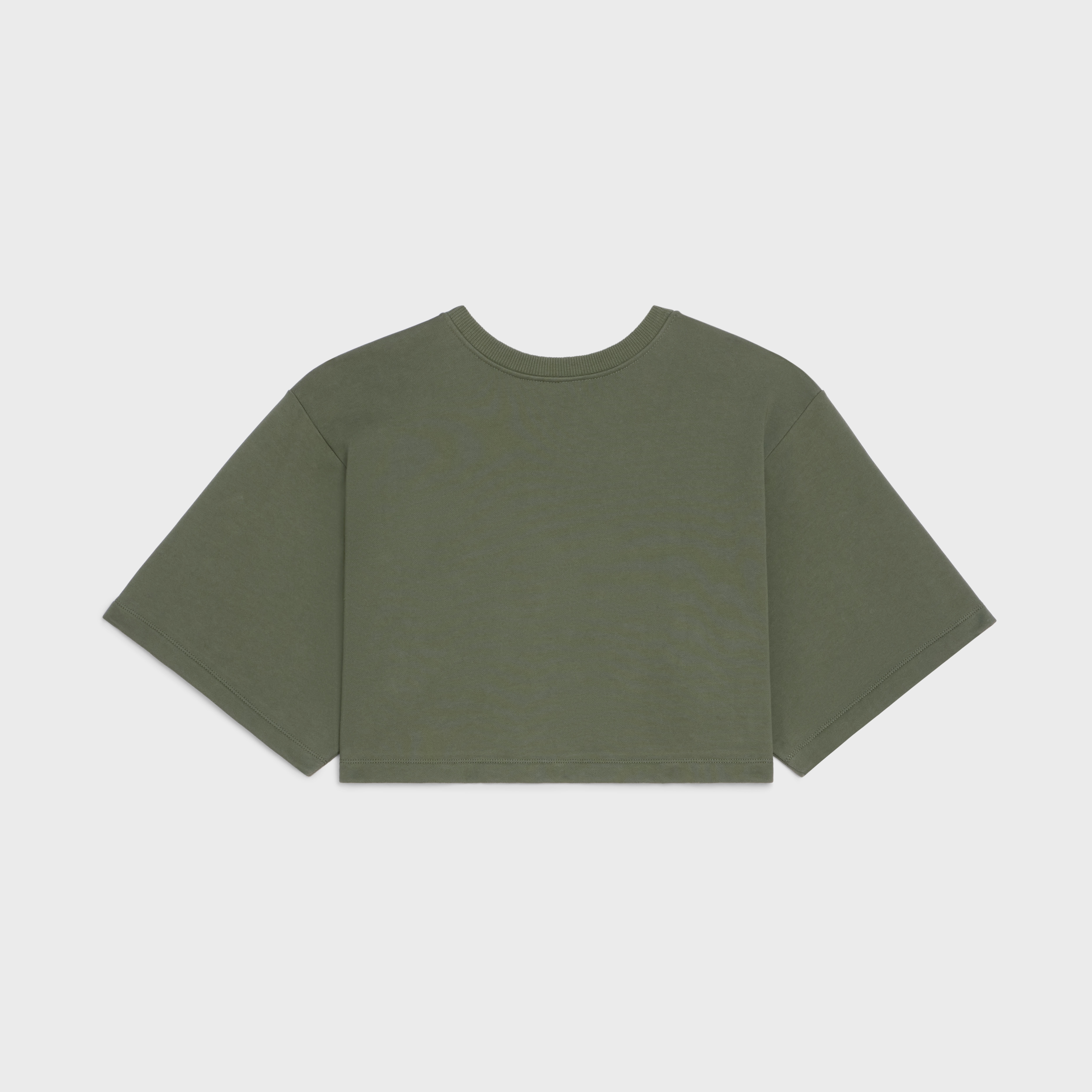 Cropped Celine T-shirt in Cotton fleece - 2