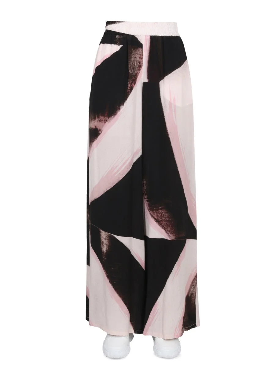 Alexander Mcqueen Women Brushstroke Graphic Pants - 1