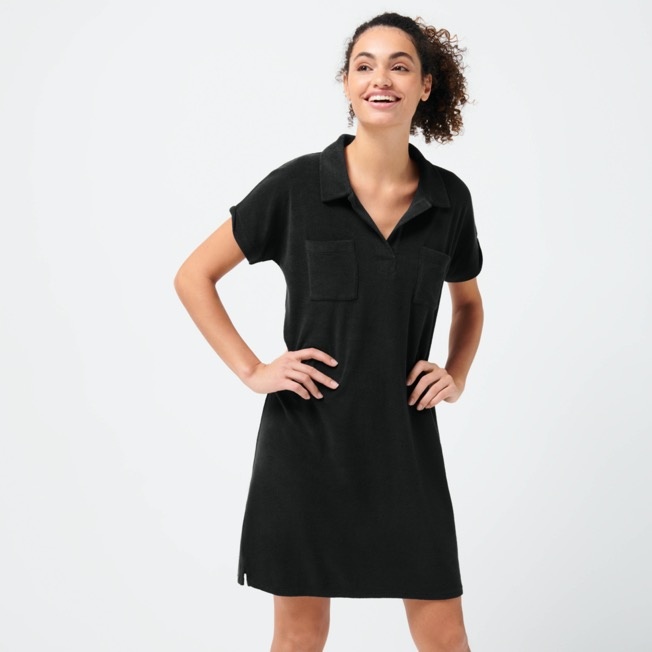 Women Terry Long Polo Dress - 6