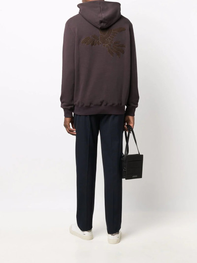 Paul Smith bird-embroidered cotton hoodie outlook