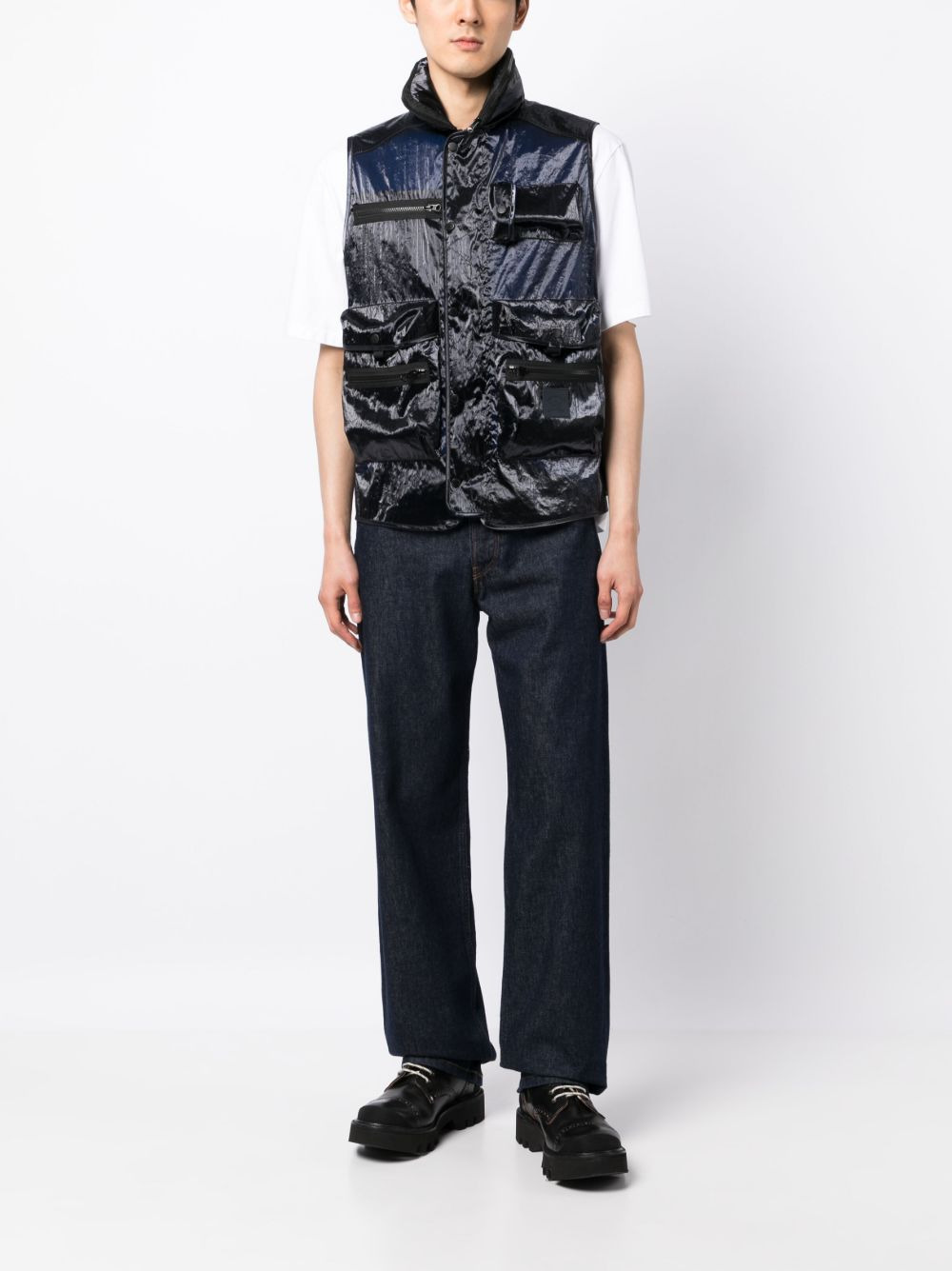 multi-pocket design gilet - 2