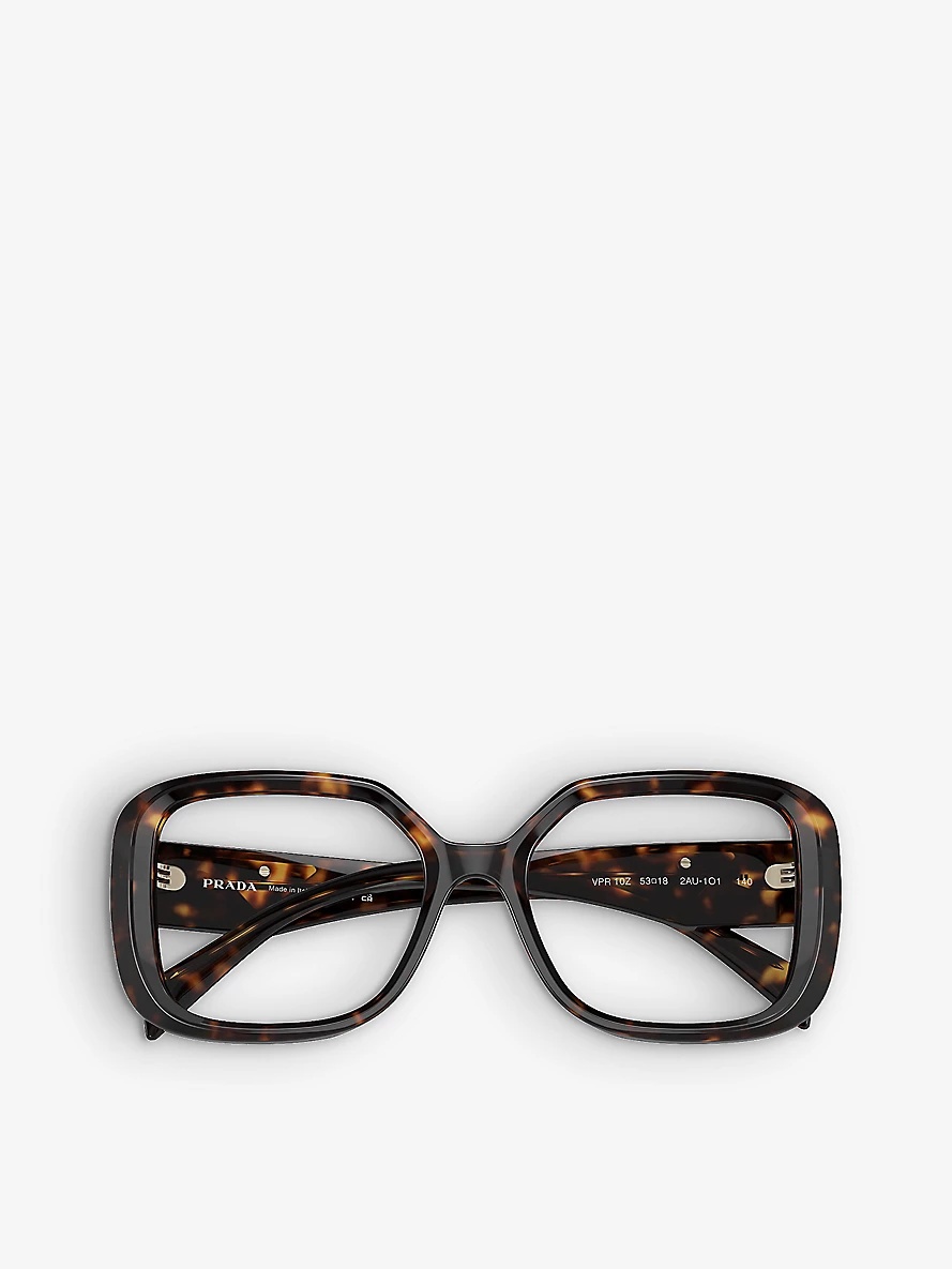 PR 10ZV square-frame tortoiseshell acetate optical glasses - 5