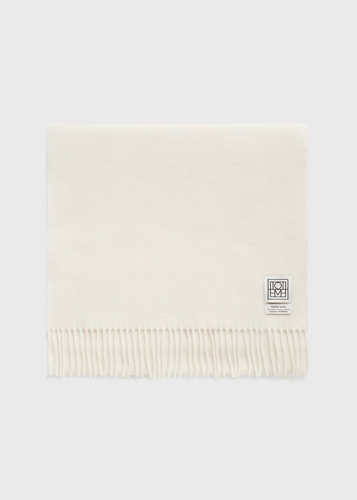Classic wool scarf crème - 5