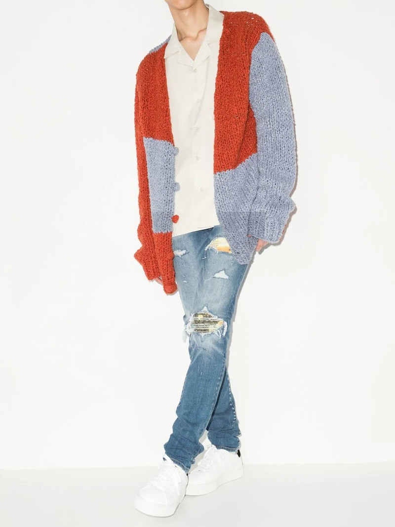 distressed-effect skinny jeans 4