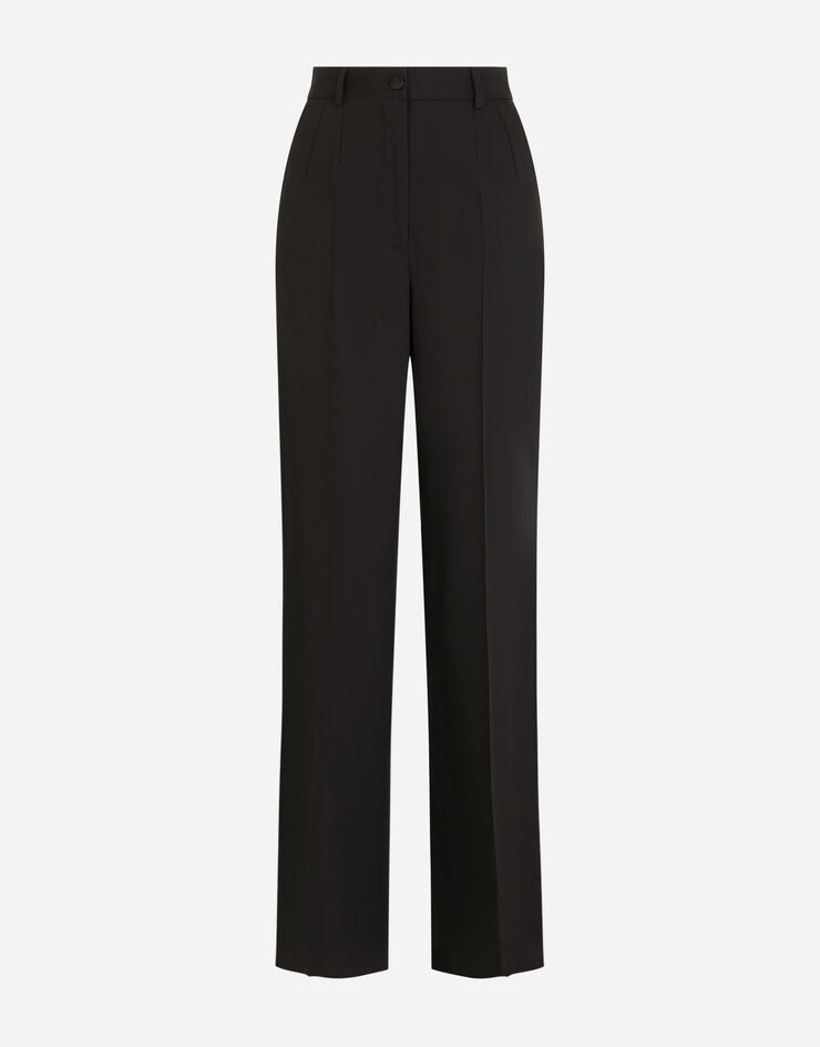 Wool twill palazzo pants - 3