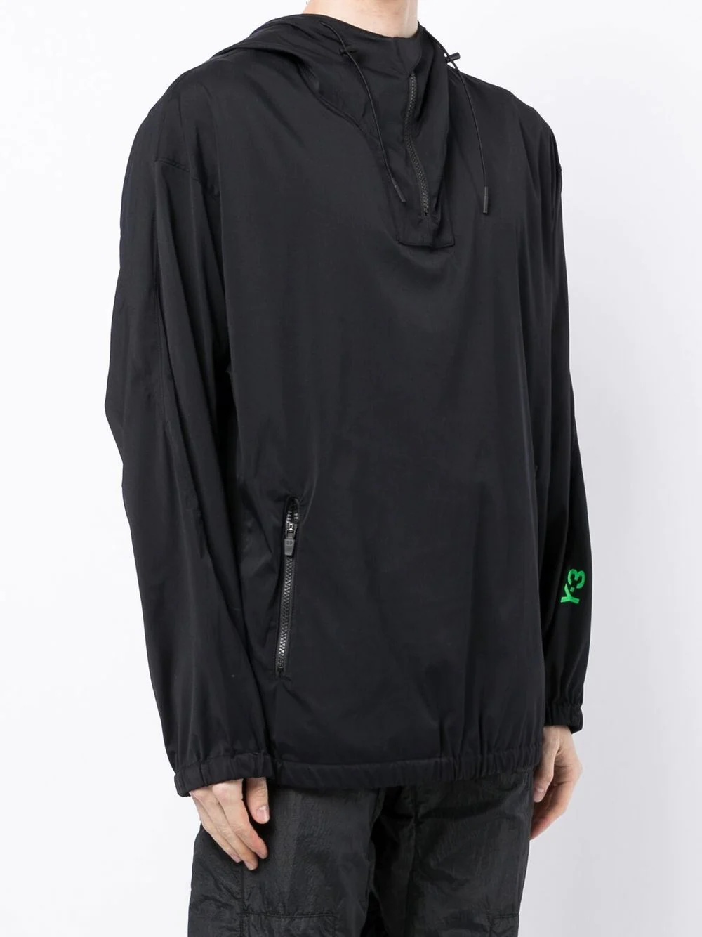 logo print hooded jacket - 3