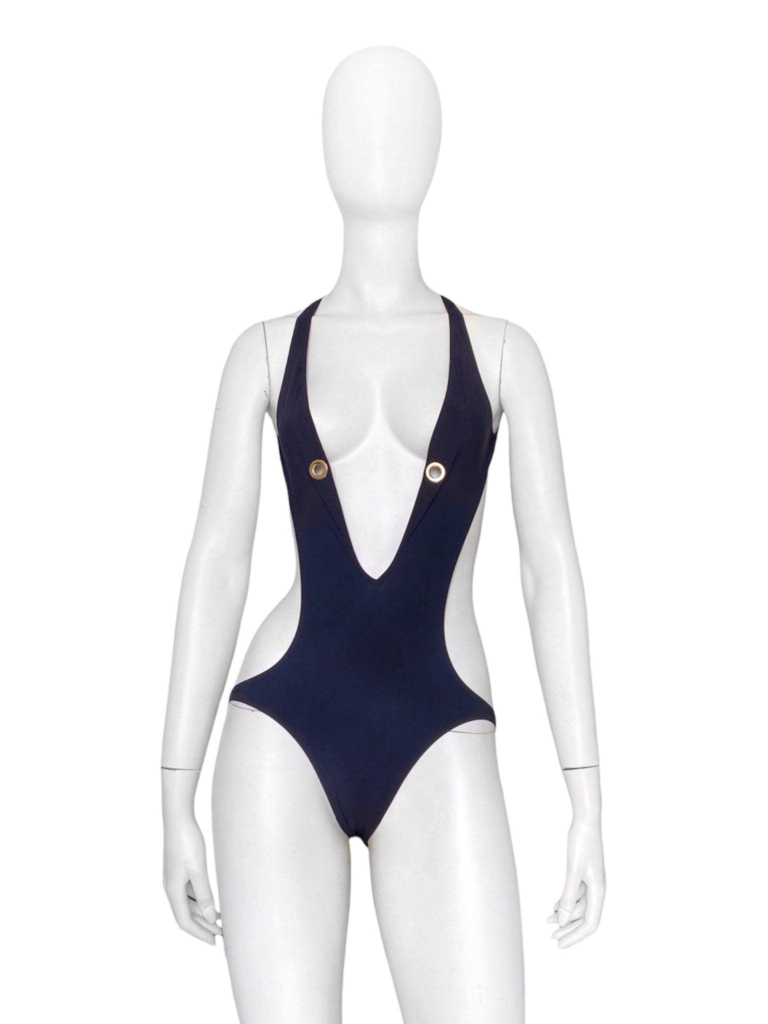 Gucci 00s Minimal Sexy Plunge Swimsuit XS - 1