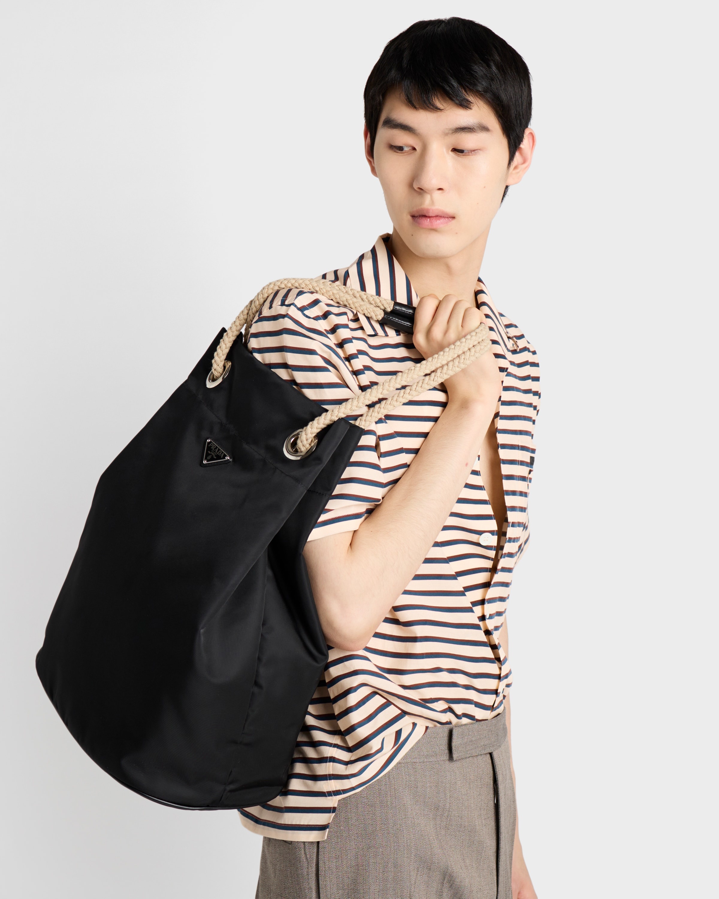 Striped cotton and silk bowling shirt - 3