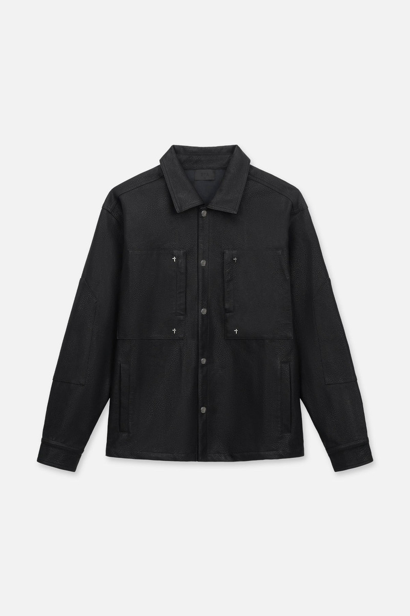 FISHER FAUX LEATHER JACKET | BLACK 1