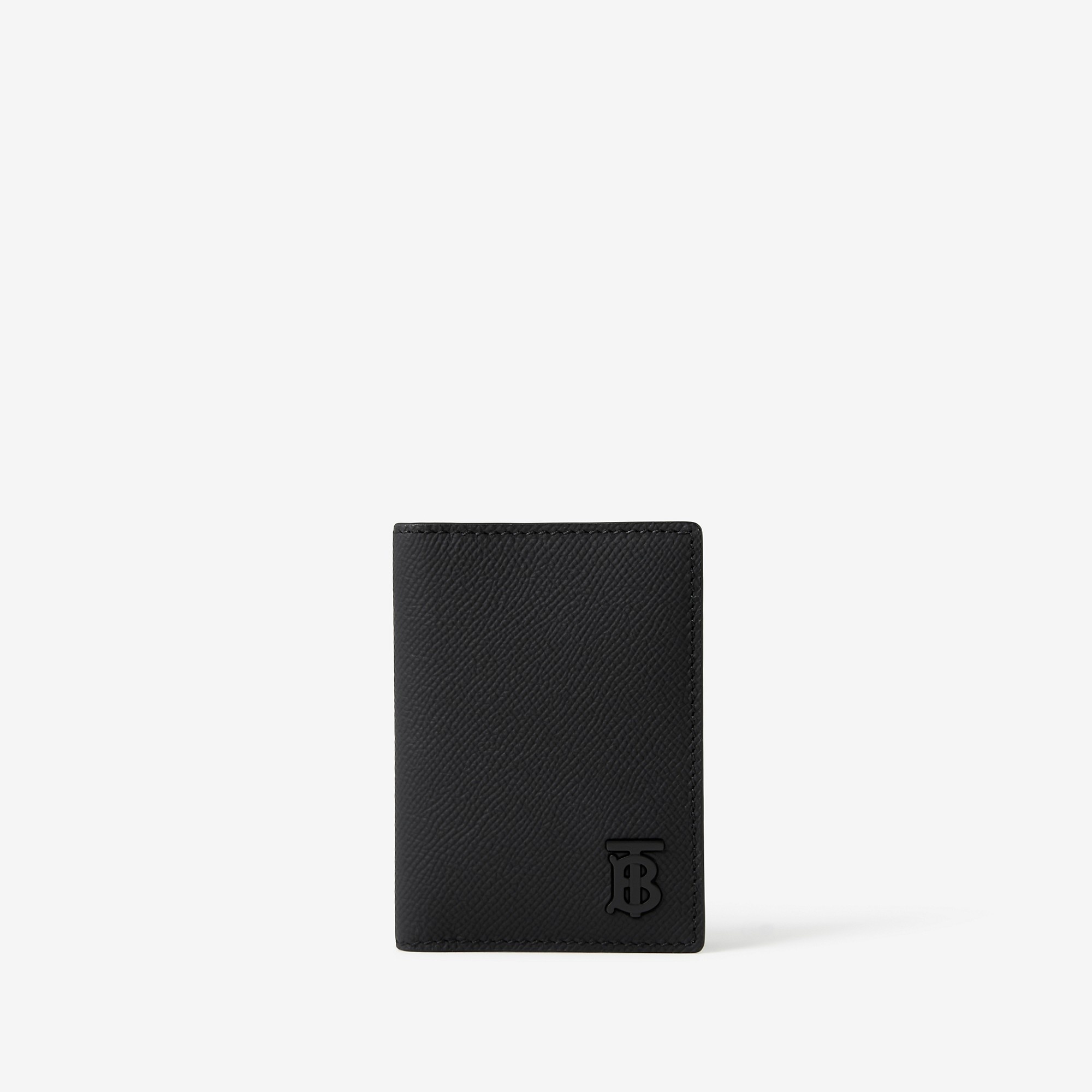 Grainy Leather TB Folding Card Case - 1