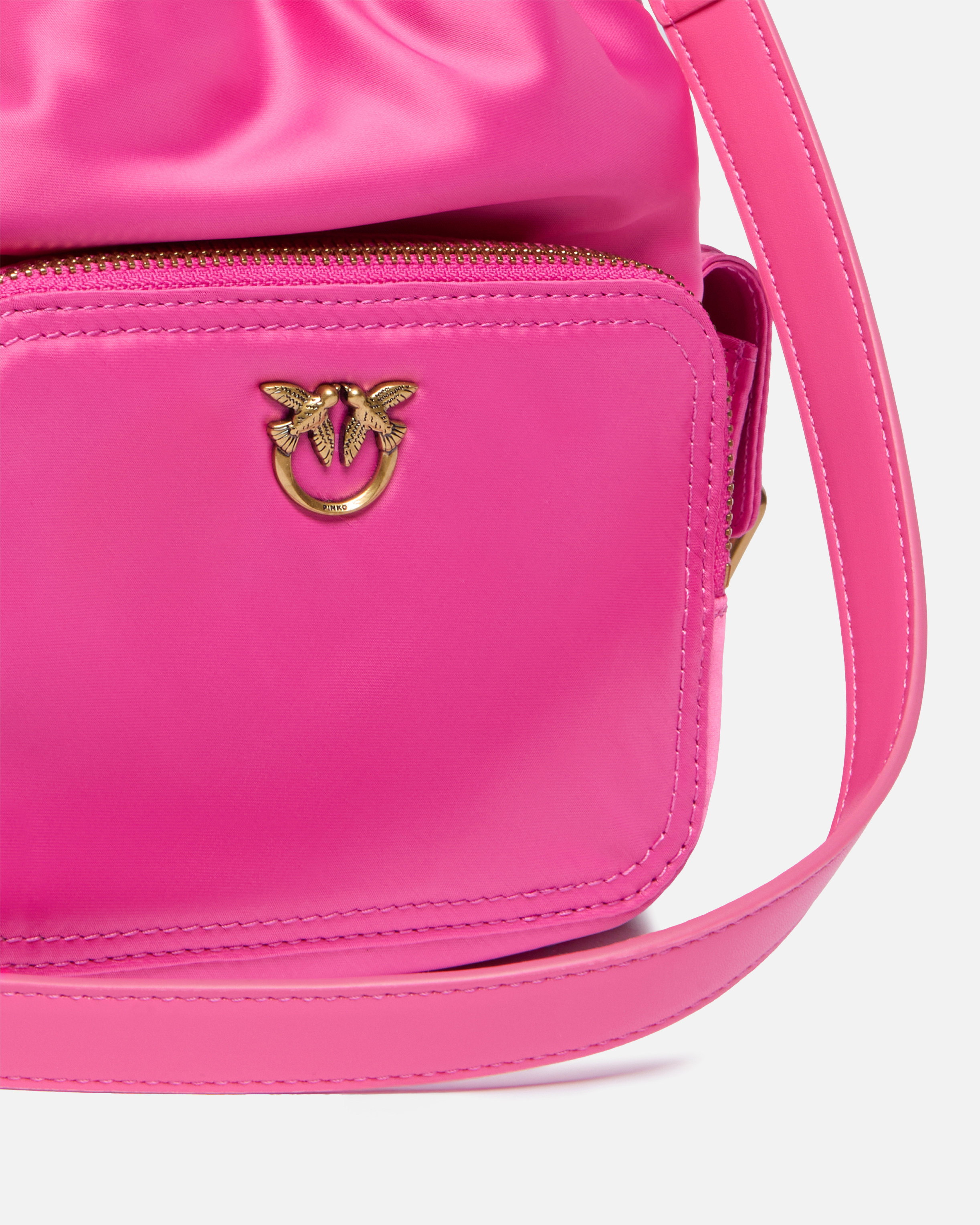 SMALL SATIN BUCKET BAG - 3