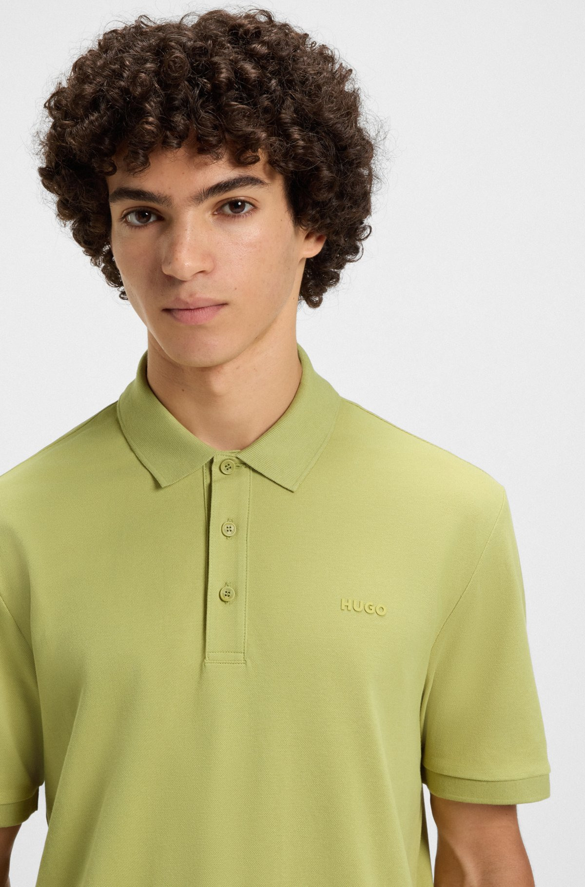COTTON-PIQUÉ POLO SHIRT WITH LOGO PRINT - 3