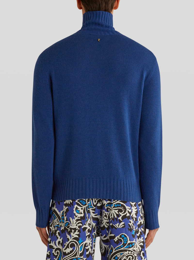 POLO NECK JACQUARD INTARSIA SWEATER 4