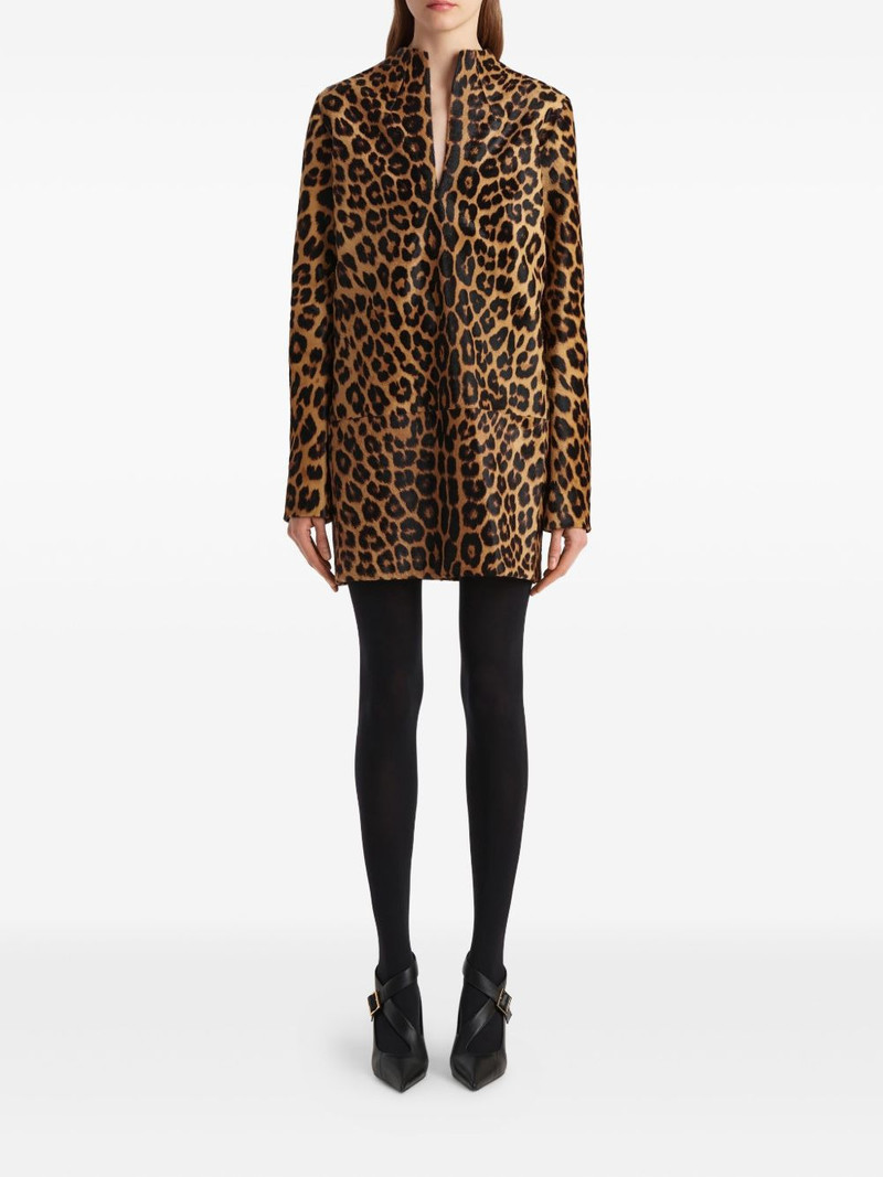 KHAITE leopard-print mini dress outlook