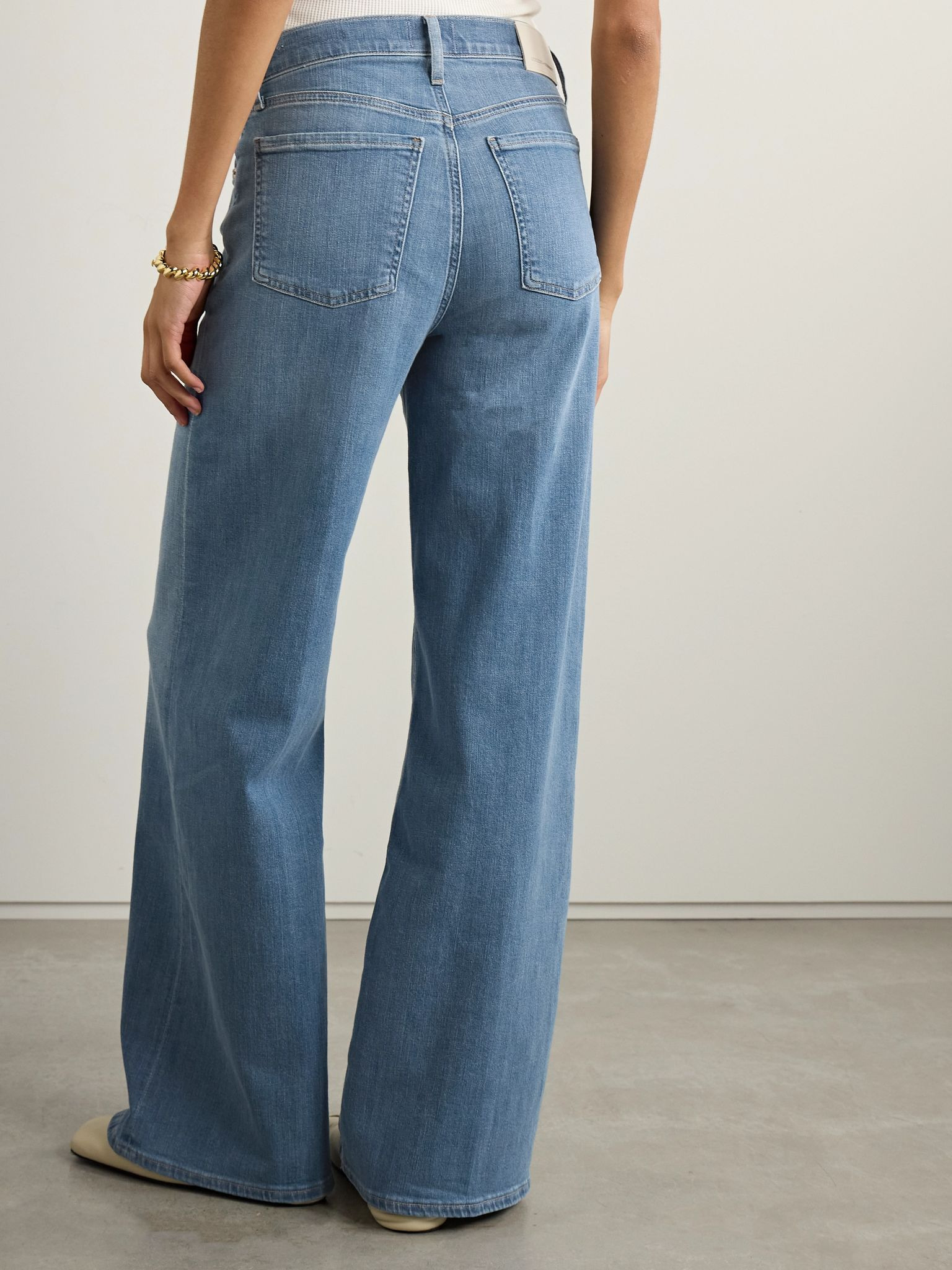 Lyra Long mid-rise wide-leg jeans Light denim - 4