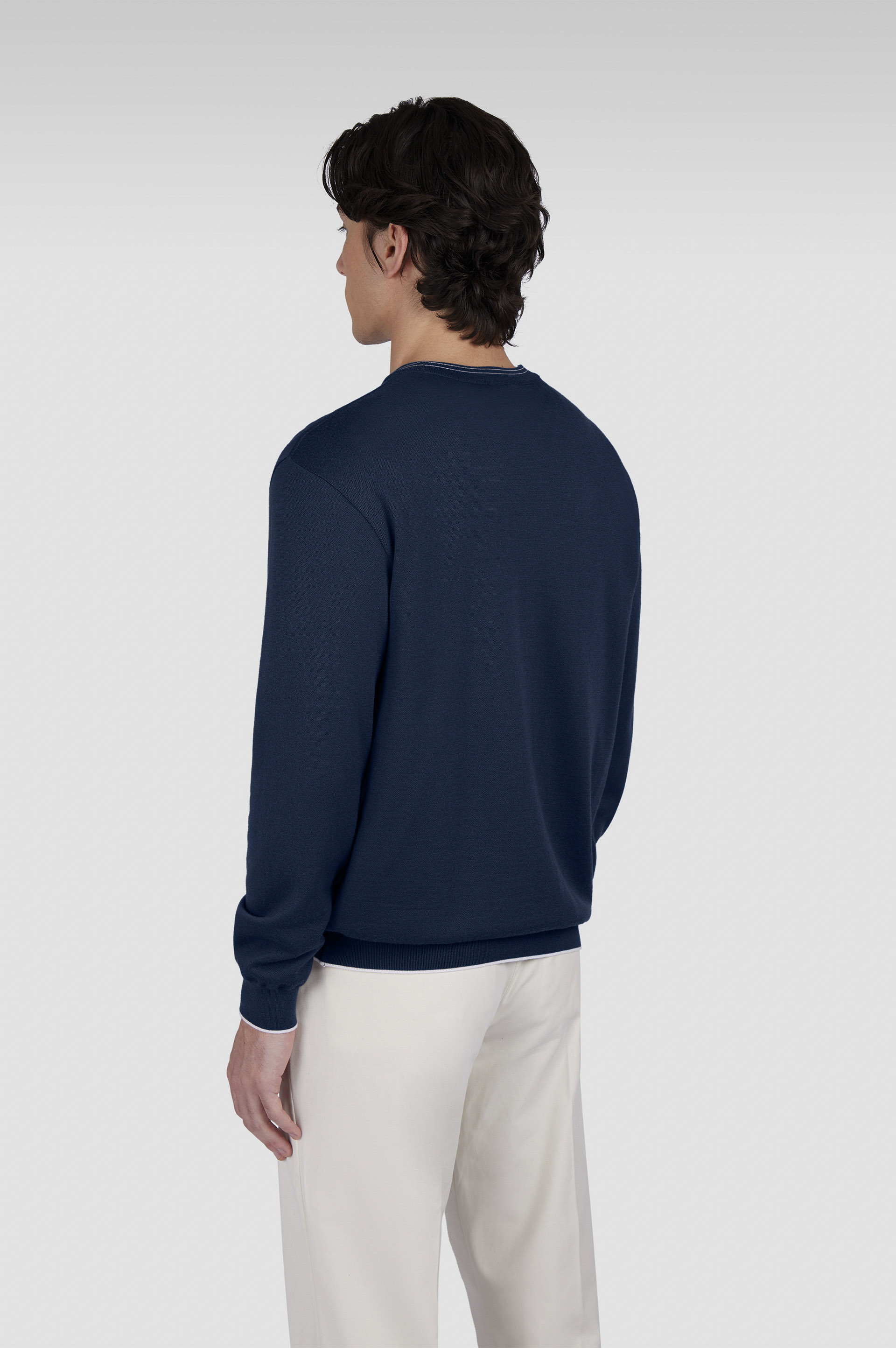 WOOL AND CASHMERE CREWNECK SWEATER - 3