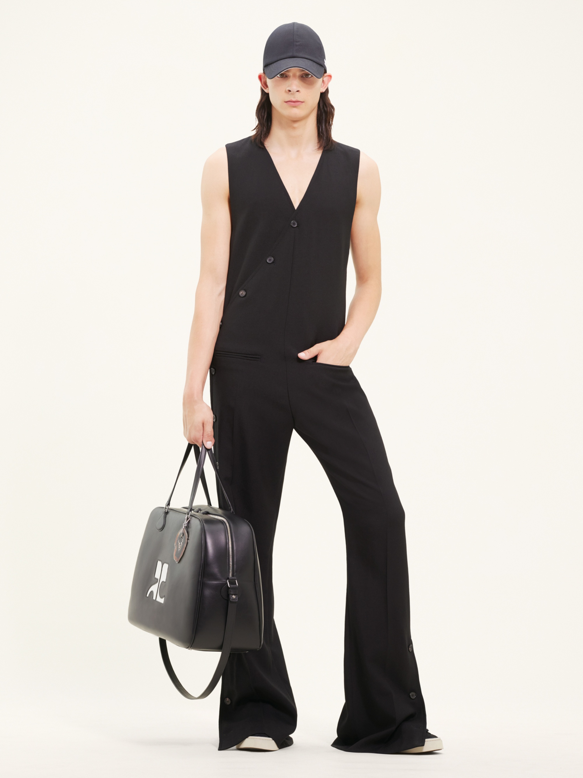 MULTI SNAPS WOOL JUMPSUIT - 2