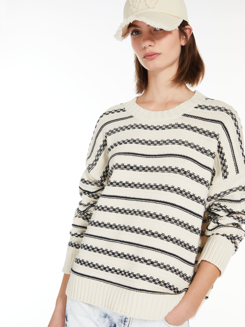 FOSTER Striped cotton yarn sweater 5