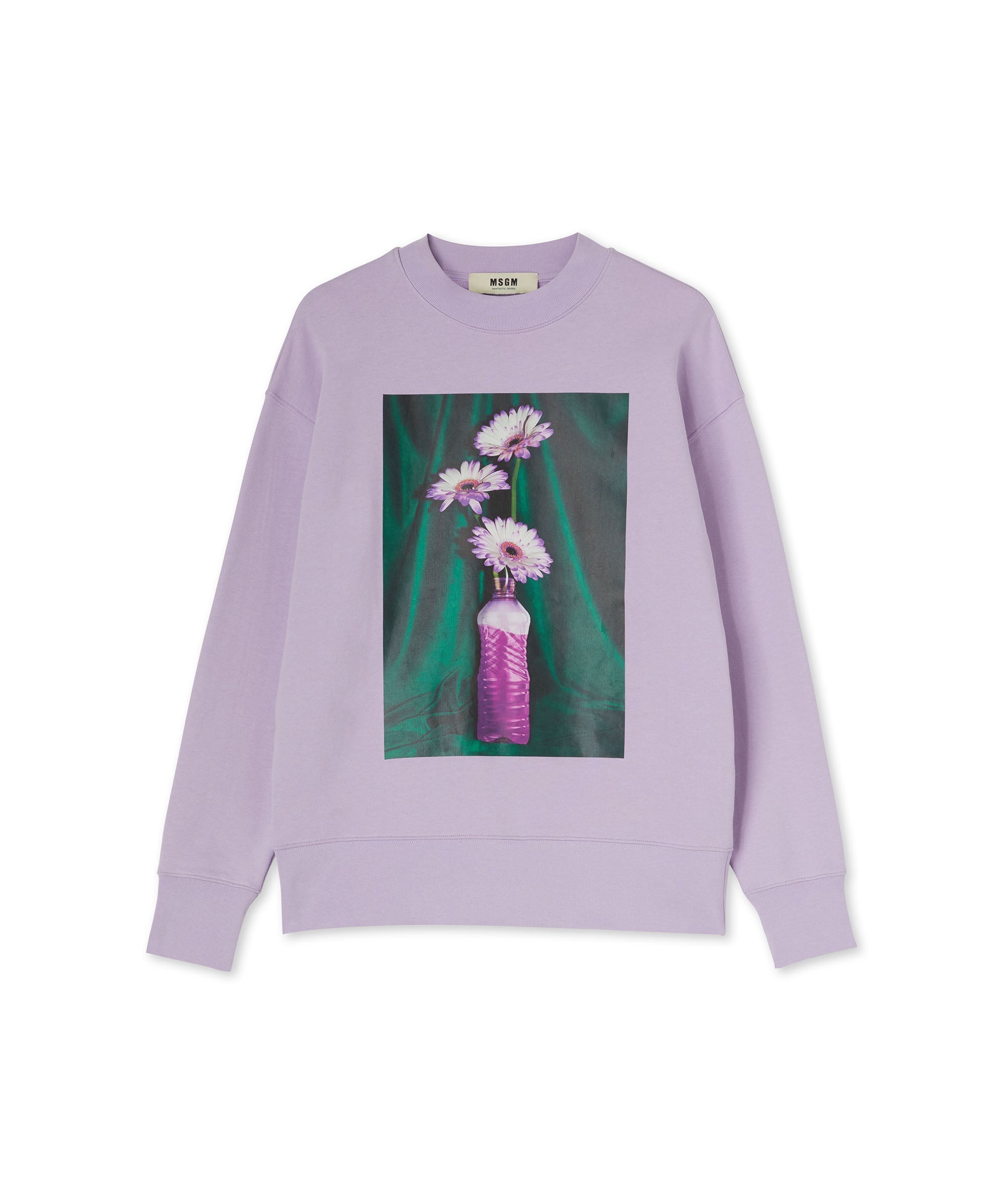 Organic cotton crewneck t-shirt from the MSGM Fantastic Green Capsule - 1