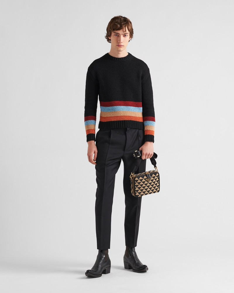 Prada Symbole embroidered fabric bag 8