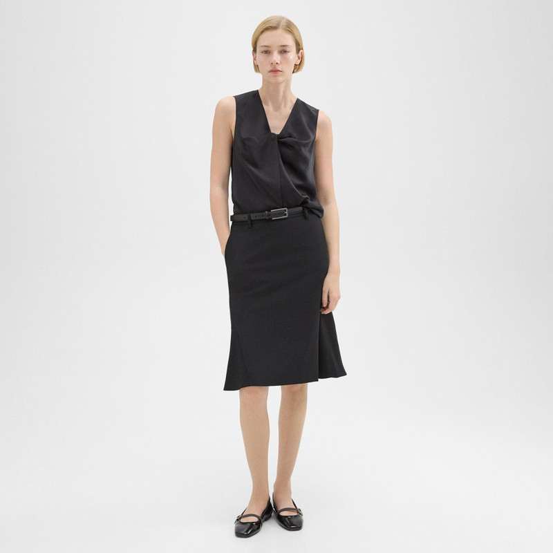 Wool Gabardine Trumpet Skirt 2