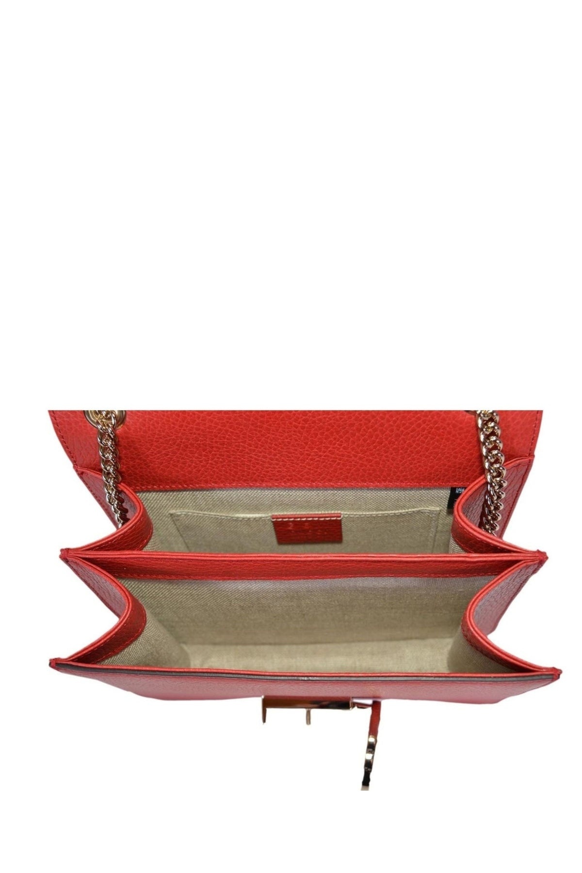 Interlocking shoulder bag GG Red Leather - 4