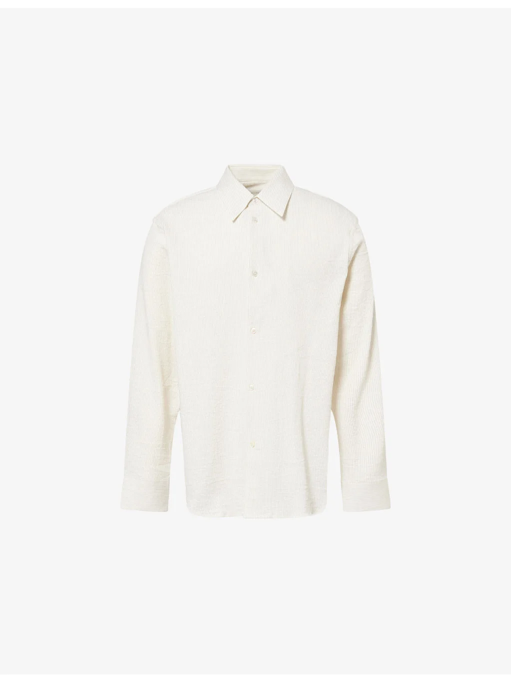 Pinstripe Oversized Cotton Shirt - 1