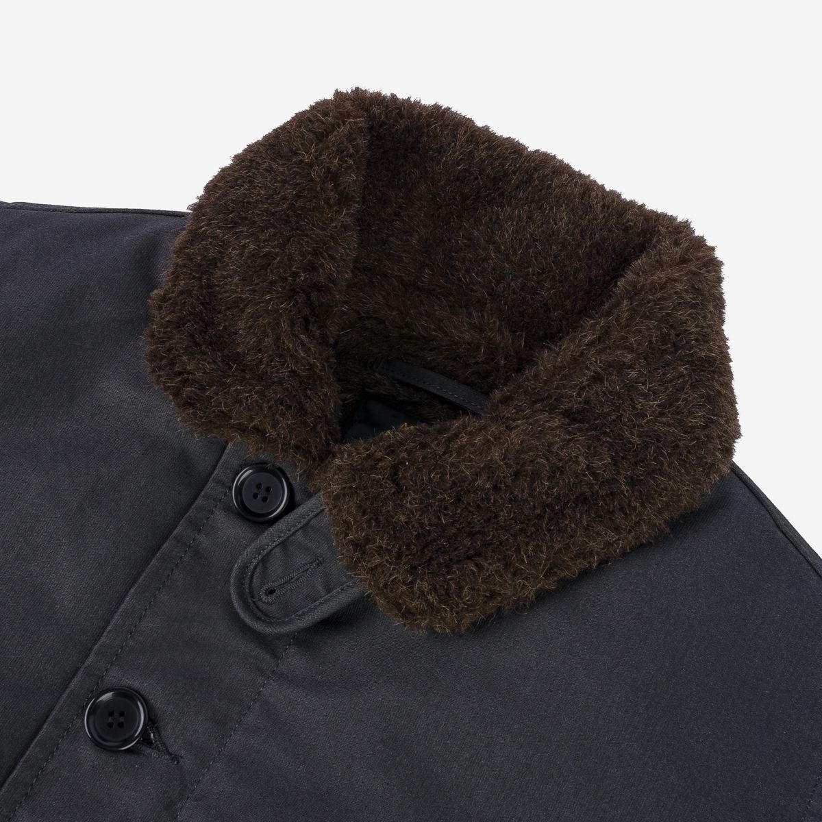 IHM-37-BLK Oiled Whipcord N1 Deck Jacket Black - 2