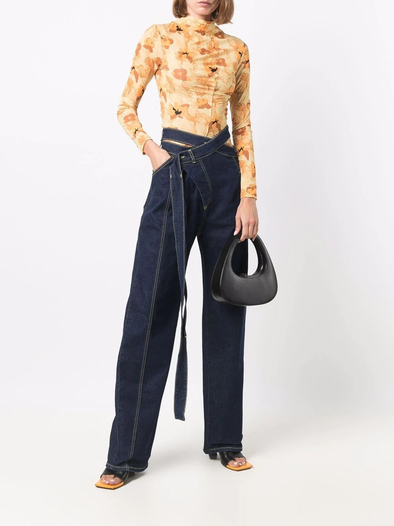 OTTOLINGER tie-fastening straight-leg jeans outlook