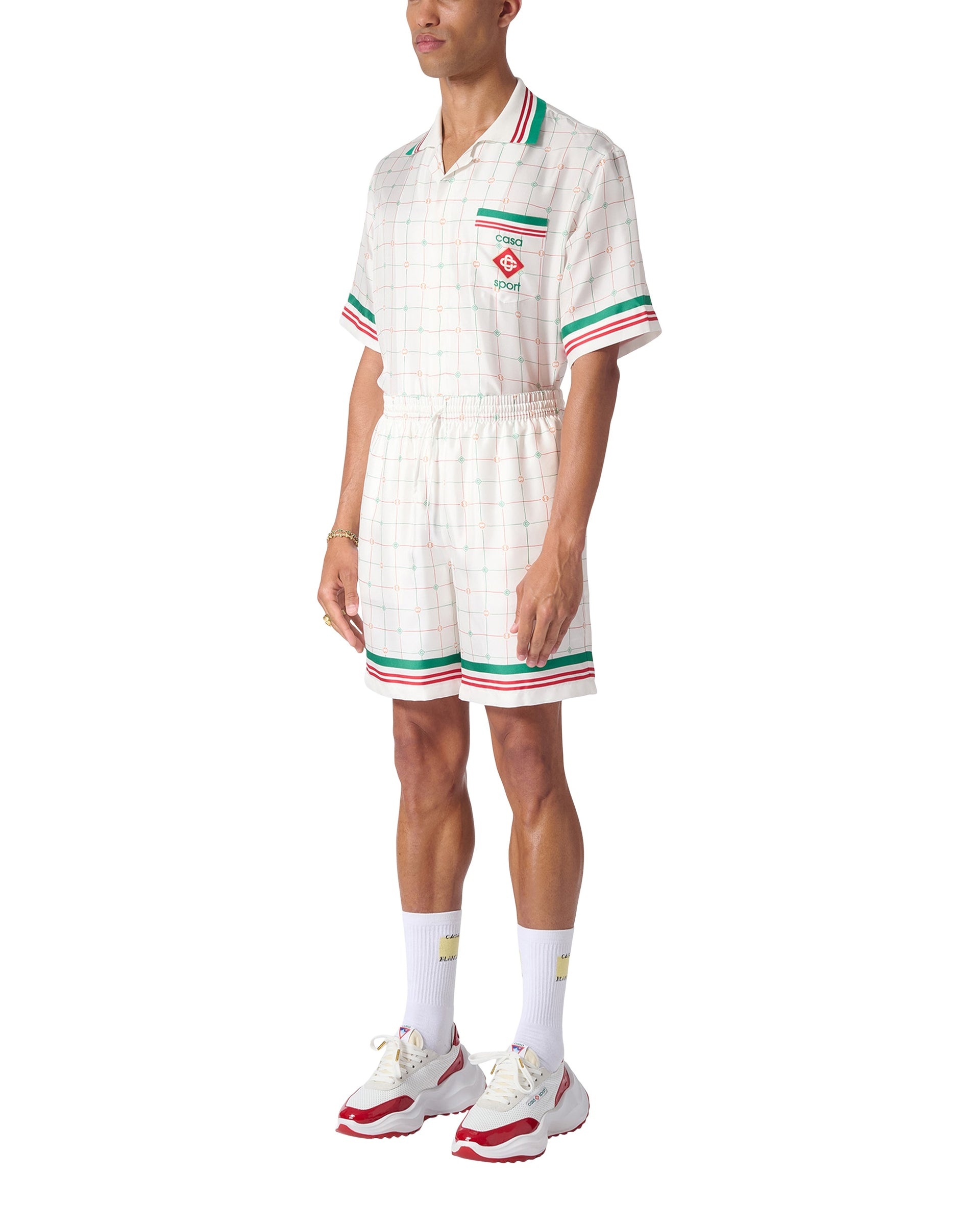 Tennis Club Check Silk Shorts - 5