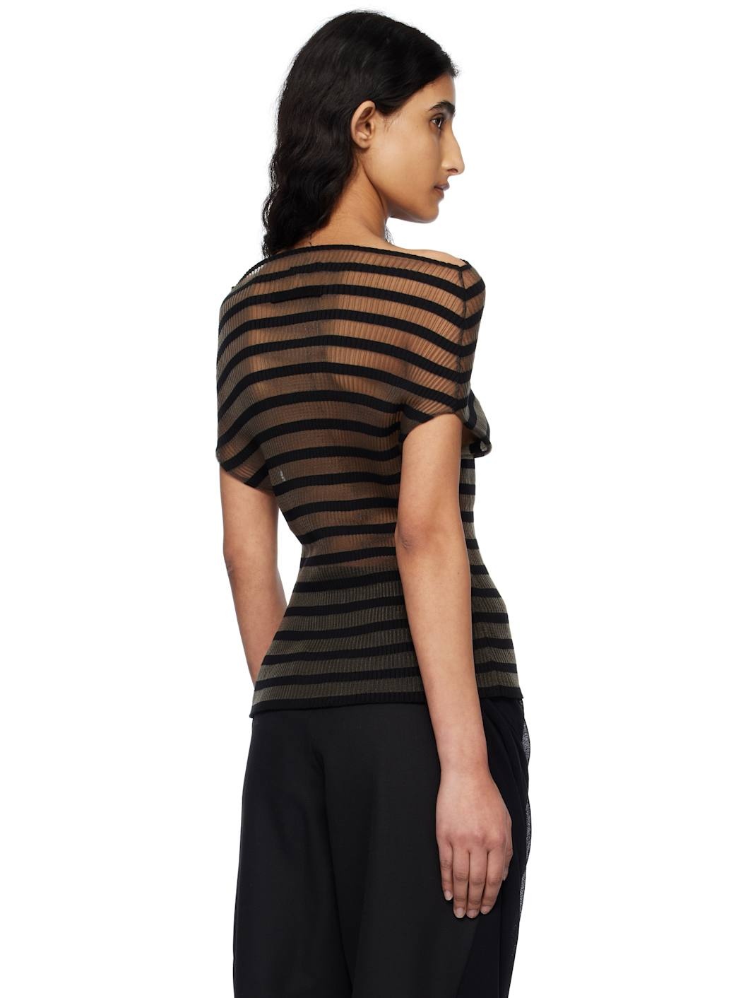Black 'The Marinière' Striped Top - 3