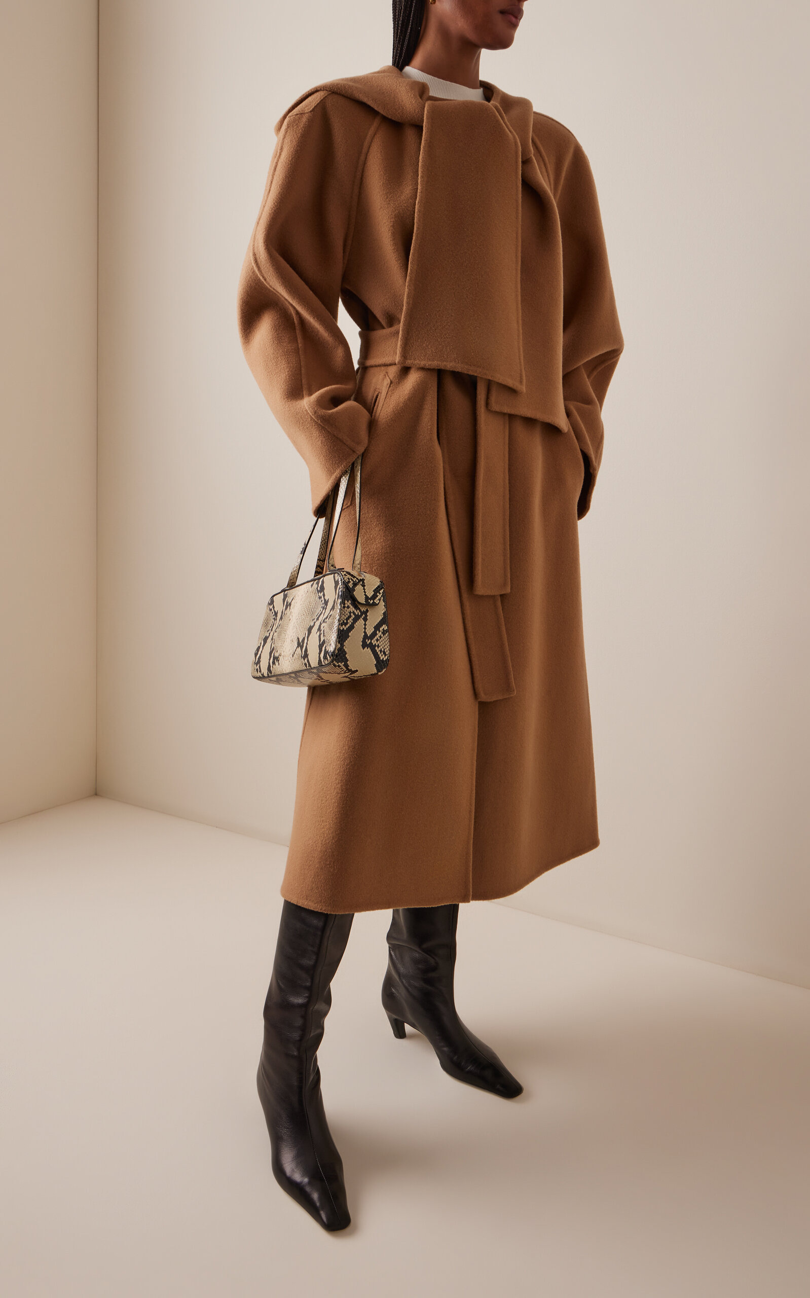 Astra Double-Faced Wool Coat khaki - 2