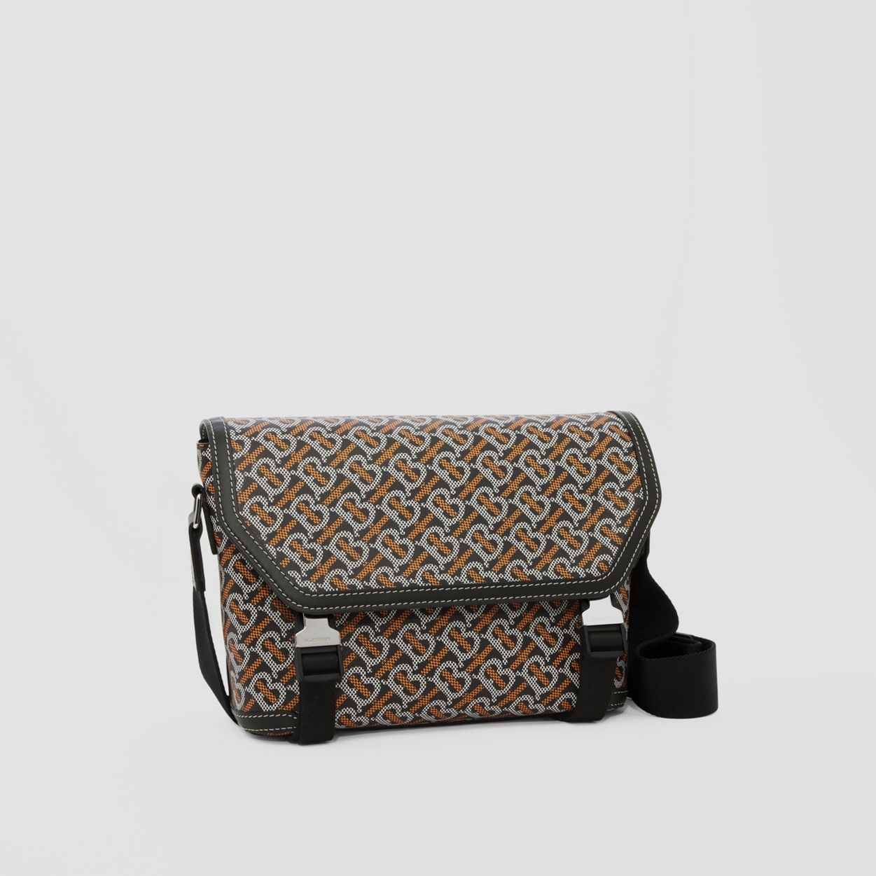 Monogram Print and Leather Small Messenger Bag 6