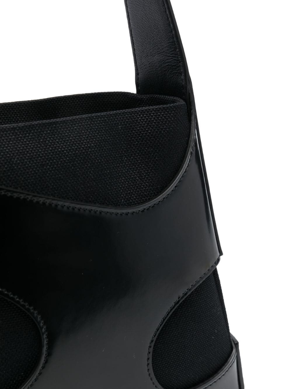 cut-out leather shoulder bag - 4