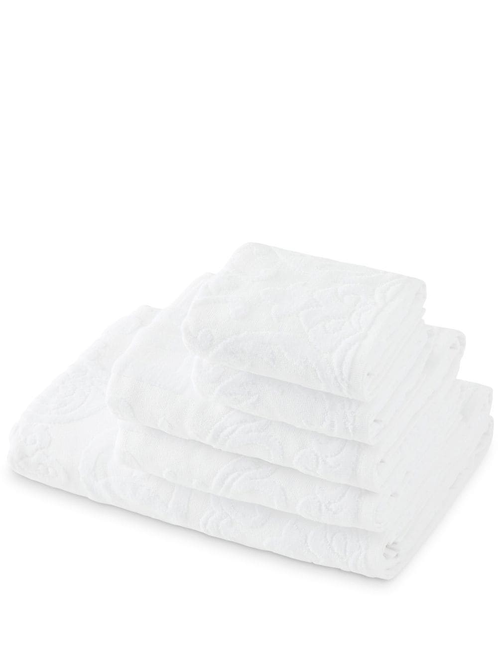 Barocco logo-jacquard towels (set of 5) - 1