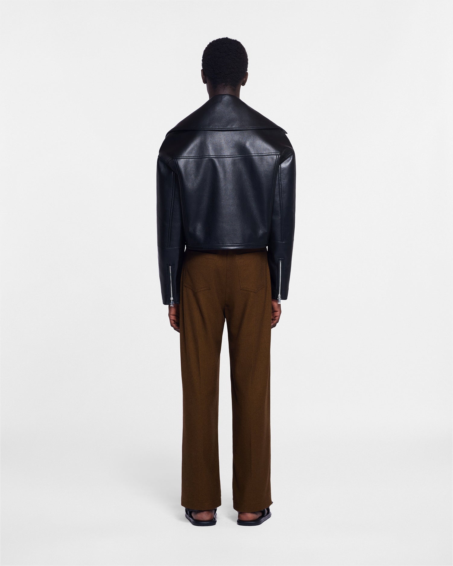 Barrel-Leg Wool Pants - 3