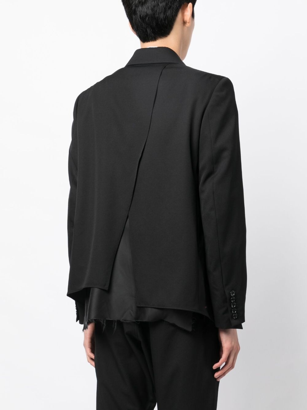 asymmetric wool blazer - 4