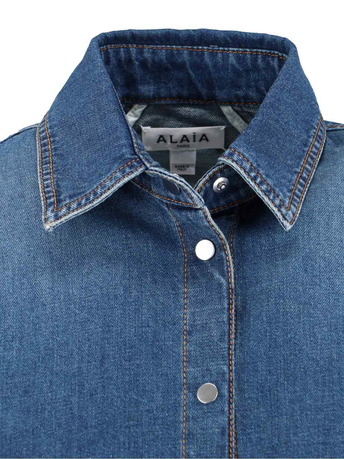 ROUNDED DENIM SHIRT - 4