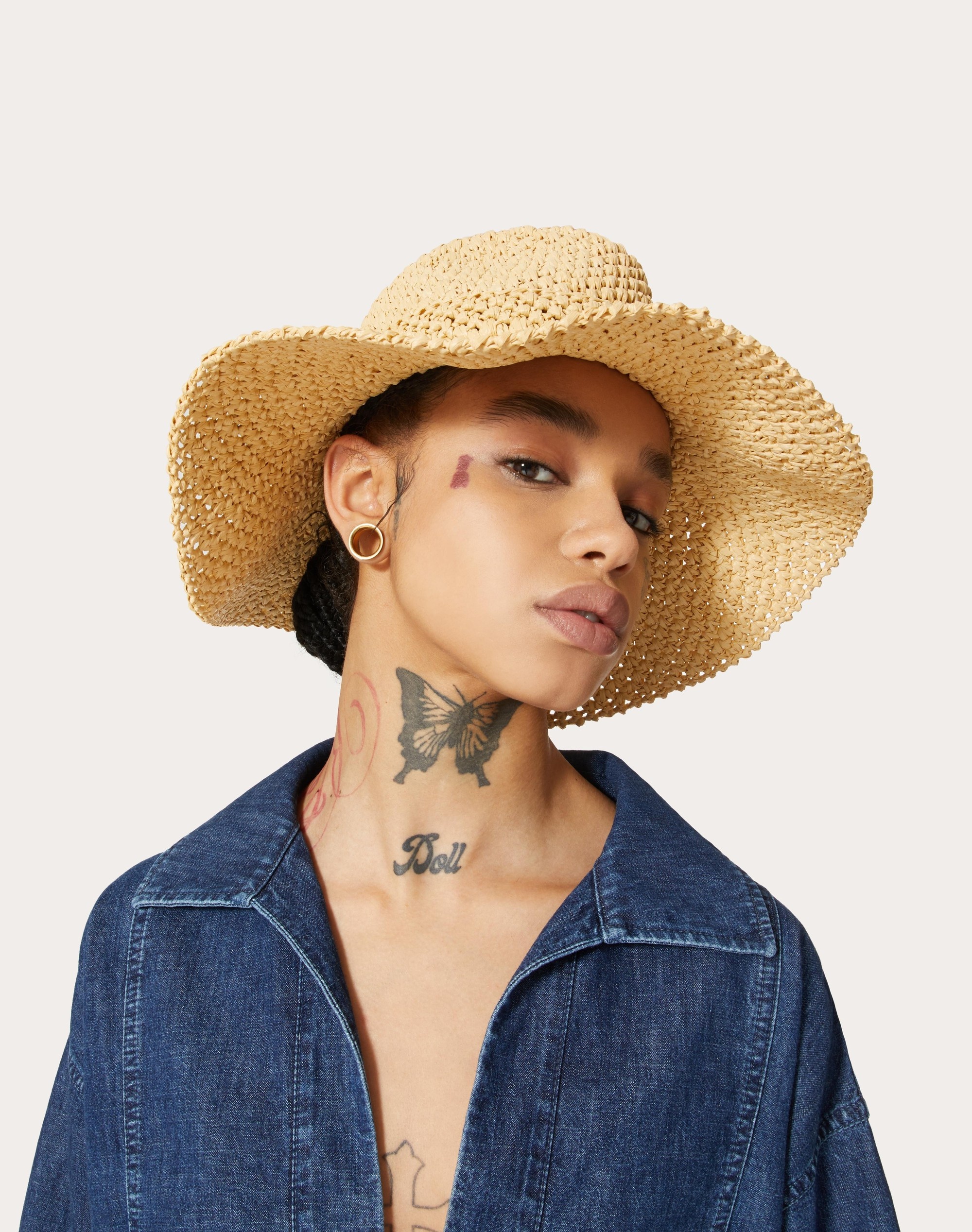 VALENTINO GARAVANI FEDORA HAT IN RAFFIA HANDMADE WITH CROCHET TECHNIQUE - 4