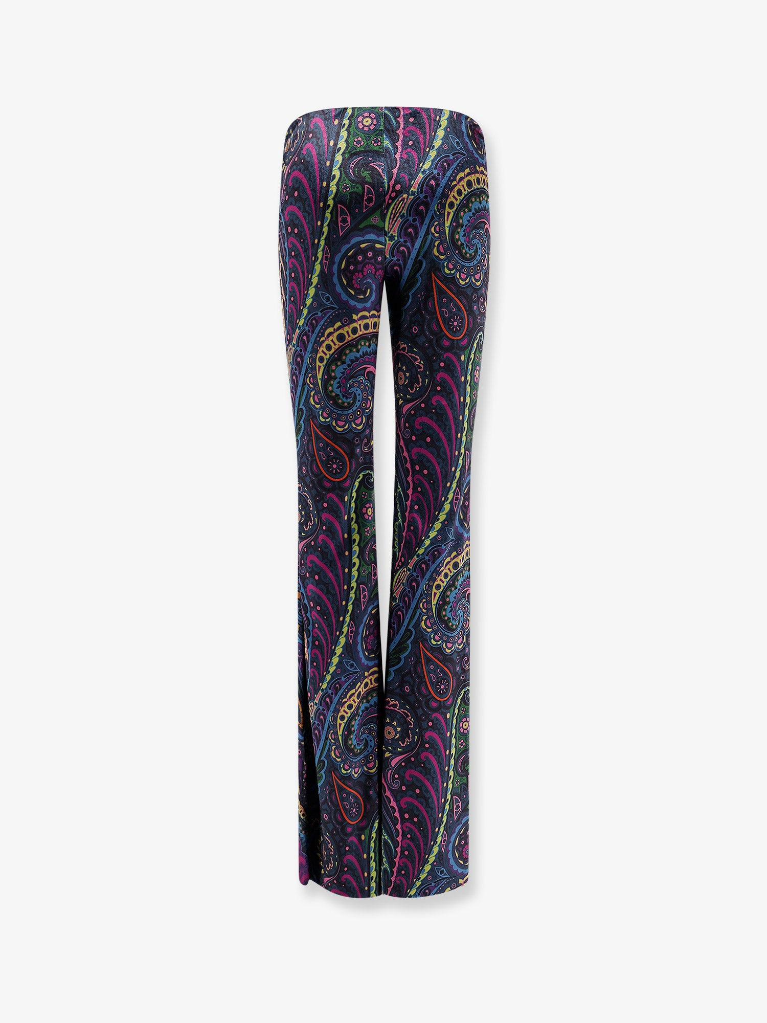 Chenille Trousers With Multicolor Print - 4