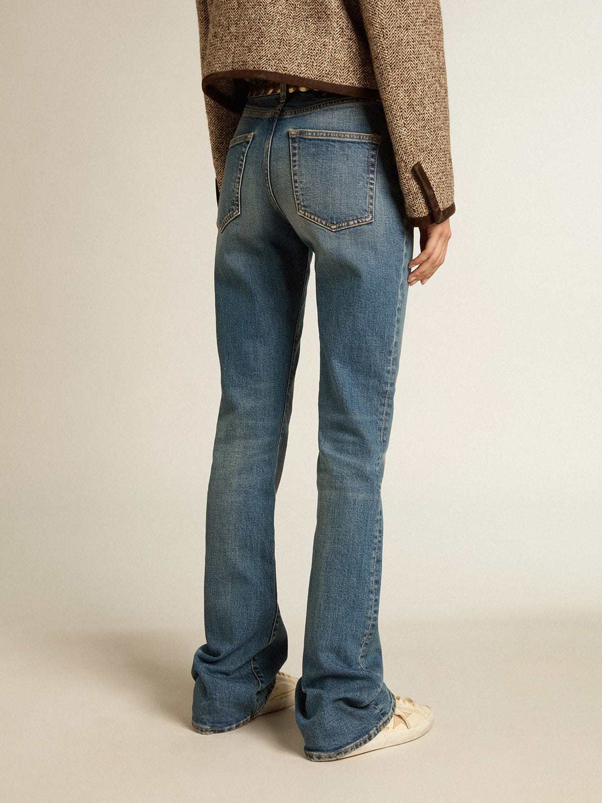 Blue jeans in elasticated fabric - 4